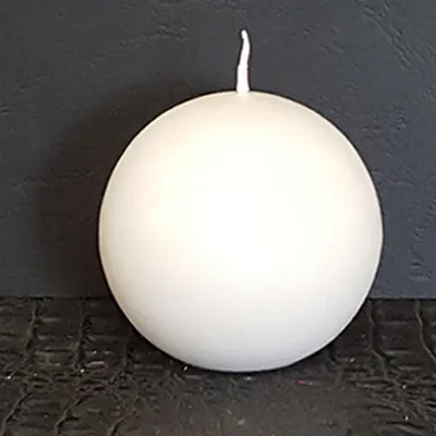 Candela sfera 100 bianco (pz 4)