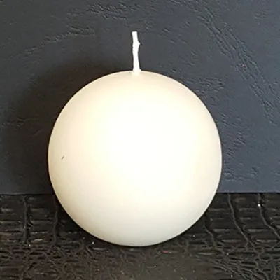 Candela sfera 080 avorio (pz 8)