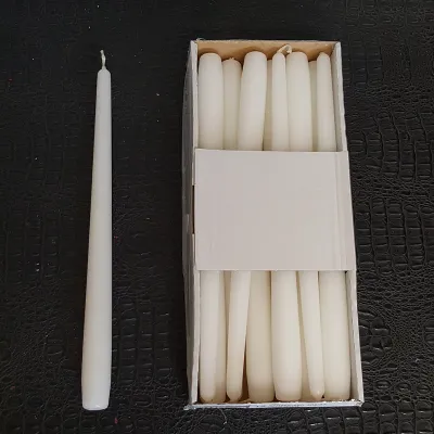 Candela conica 30 bianco  (pz 12)