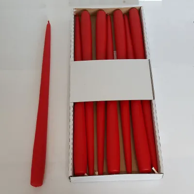 Candela conica 40 c rosso  (pz 8)