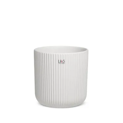 Narciso-cachepot d.18 bianco