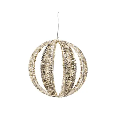 Sfera led d.40 oro luce calda