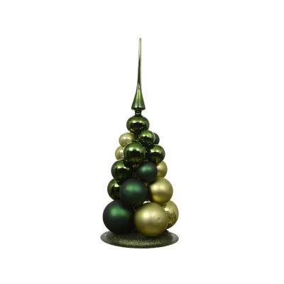 Albero palline vetro verde