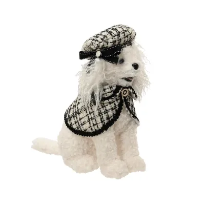 Cane chic vestito bianconero h.32