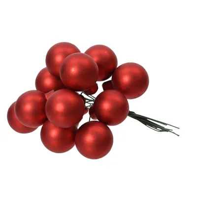 Pallina v 02 con filo rosso opaco (pz 144)