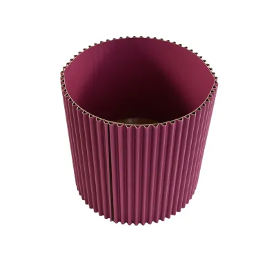 Scatola cartone d.17 h.17,5 ond.fucsia (pz.12)