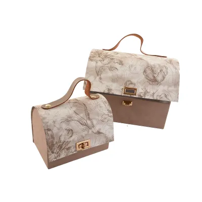 Scatola regalo 24x16x18 marrone (set 2)