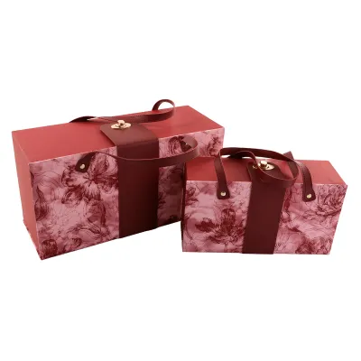 Scatola regalo 35x13x18 rosso (set 2)