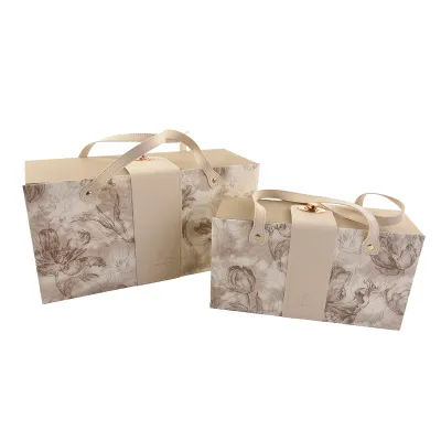 Scatola regalo 35x13x18 marrone (set 2)