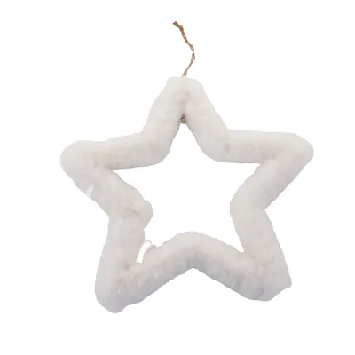 Stella di peluche cm.30 bianca 