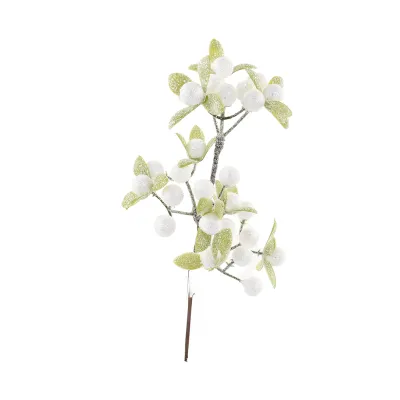 Vischio pick cm.27 bianco innevato