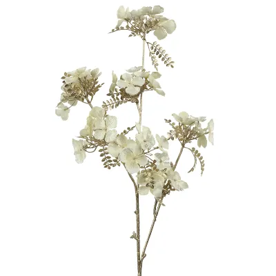 Ramo ortensie cm.84 bianco oro