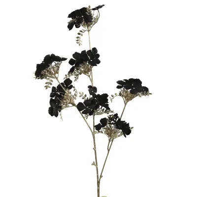 Ramo ortensie cm.84 nero oro