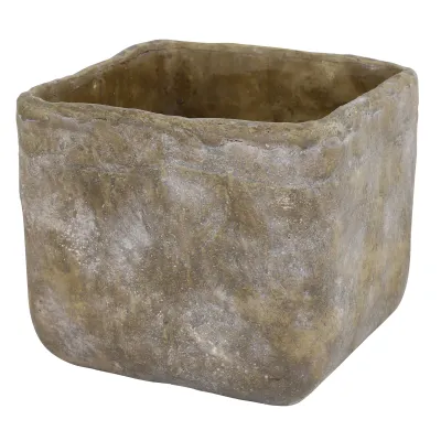 Cachepot quadro cm.17 grigio