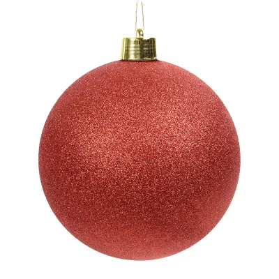 Pallina pvc d.15 rosso glitter