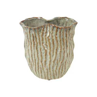 Vaso ceramica h.26cm crema