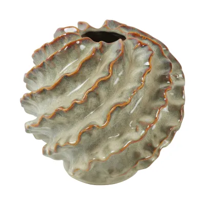 Vaso tondo ceramica h.21 crema
