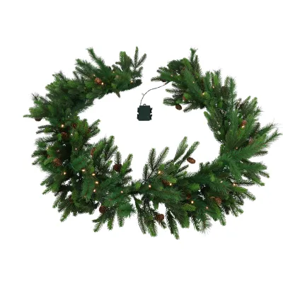 Festone pino con led cm.180 verde