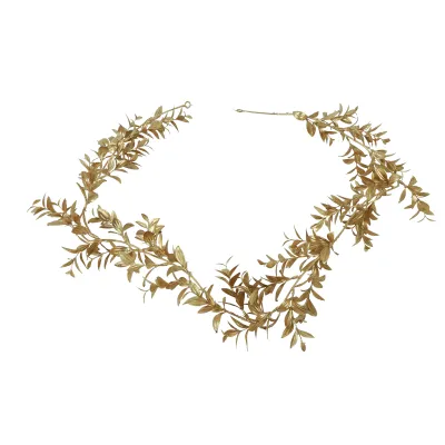 Festone di boxwood cm.185 oro
