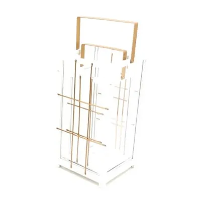 Lanterna legno h.55 bianca (set 2)