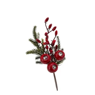 Bacche pino pick cm.24 rosso (pz.12)