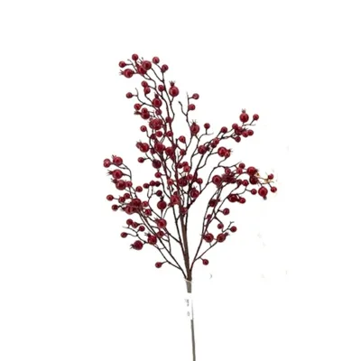 Bacche pvc ramo cm.63 rosso