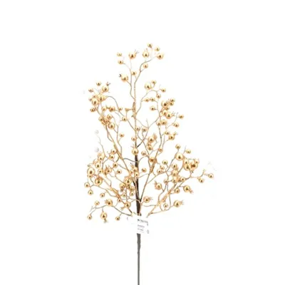 Bacche pvc ramo cm.63 oro