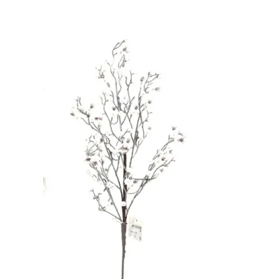 Bacche pvc ramo cm.63 bianco
