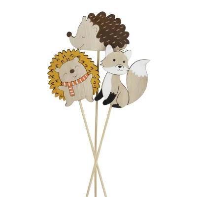 Animali pick legno cm.6,5 (pz.9)
