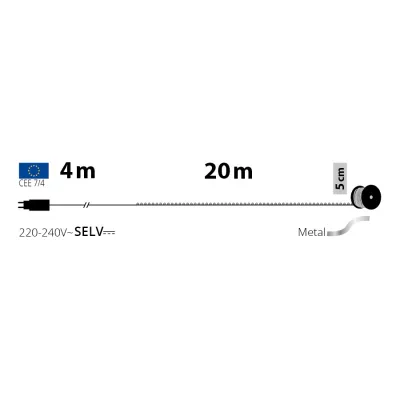 Catena 400 led calda