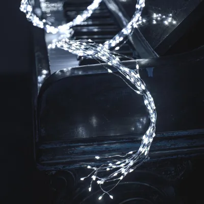 Cascata 600 microled bianca flash