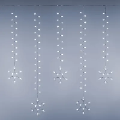 Tenda 600 led con cristalli 5x1mt. bianca