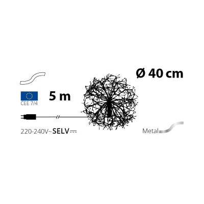 Ramo sfera 576 led d.40 bianco