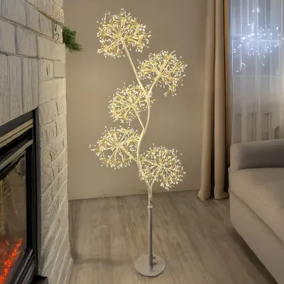 Albero led sfere h.120 bianco