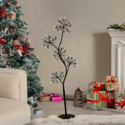 Albero led sfere h.120 nero