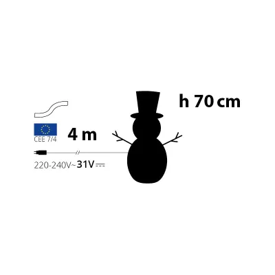 Pupazzo led h.70 dual led mic