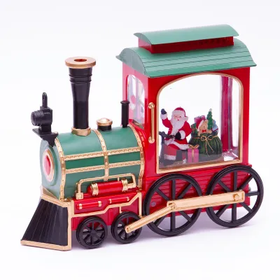 Treno glitter led h.20 verde rosso