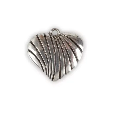 Cuore acrilico cm.2,5 argento (pz.40)