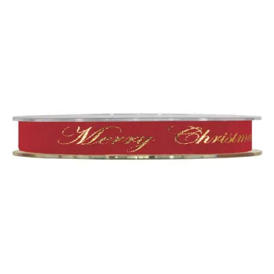 Nastro gold m.xmas mm.15 m.10 rosso