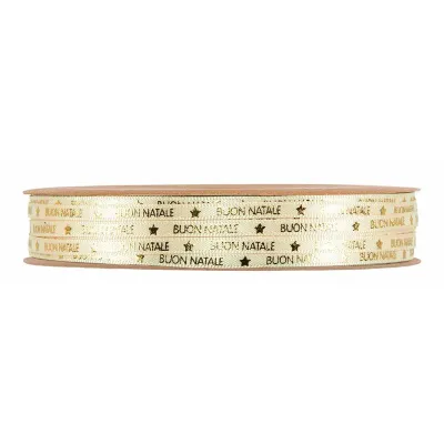 Nastro buon natale mm.04 m.25 crema
