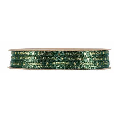 Nastro buon natale mm.04 m.25 verde