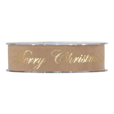 Nastro gold m.xmas mm.25 m.10 tortora