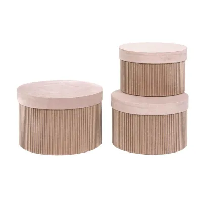 Scatola cart.velluto d.23 cipria (set 3)