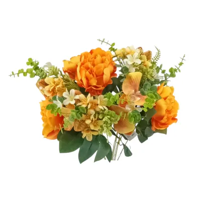 Mazzo peonia-orchid cm.55 arancione