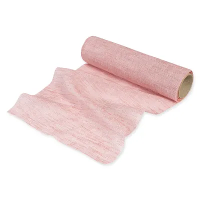 Runner cm.30 m.3 linen look rosa