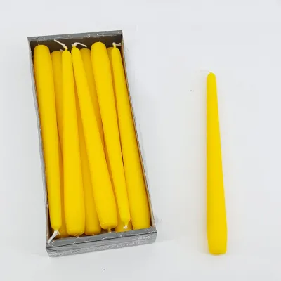 Candela conica 25 c giallo (pz 12)