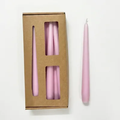 Candela conica 25 c rosa (pz 12)