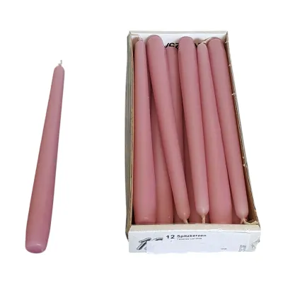 Candela conica 30 rosa ant. (pz 12)