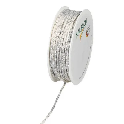 Cordino mm.02 m.20 cot.lurex argento