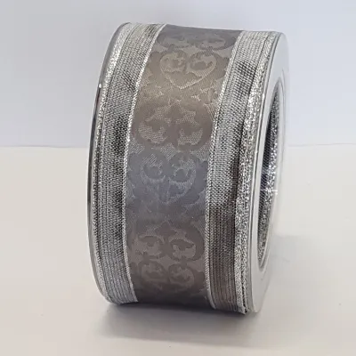 Nastro animato mm.60 mt.20 argento